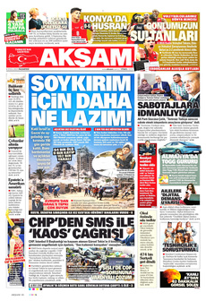 AKŞAM 8 Eylül 2025 gazete manşeti