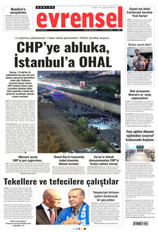 EVRENSEL 8 Eylül 2025 gazete manşeti