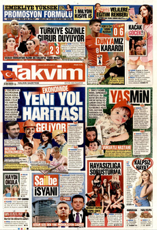 TAKVİM 8 Eylül 2025 gazete manşeti