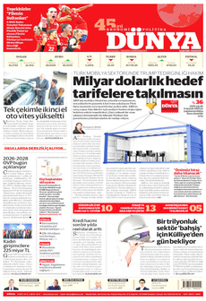 DÜNYA 8 Eylül 2025 gazete manşeti