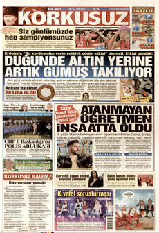 KORKUSUZ 8 Eylül 2025 gazete manşeti