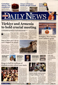 HÜRRİYET DAİLY NEWS 8 Eylül 2025 gazete manşeti