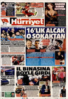 HÜRRİYET 9 Eylül 2025 gazete manşeti