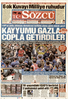 SÖZCÜ 9 Eylül 2025 gazete manşeti