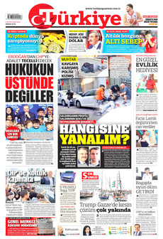 TÜRKİYE GAZETESİ 9 Eylül 2025 gazete manşeti