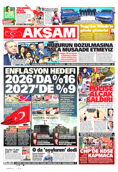 AKŞAM 9 Eylül 2025 gazete manşeti