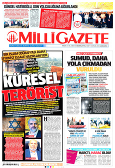 MİLLİ GAZETE 10 Eylül 2025 gazete manşeti