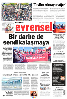 EVRENSEL 10 Eylül 2025 gazete manşeti