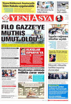 YENİ ASYA 10 Eylül 2025 gazete manşeti