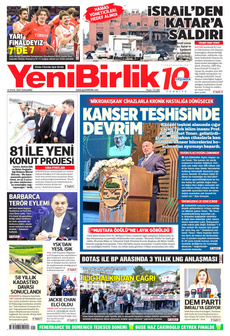 YENİBİRLİK 10 Eylül 2025 gazete manşeti