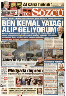 SÖZCÜ 12 Eylül 2025 gazete manşeti