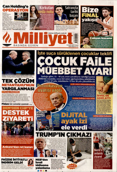 MİLLİYET 12 Eylül 2025 gazete manşeti