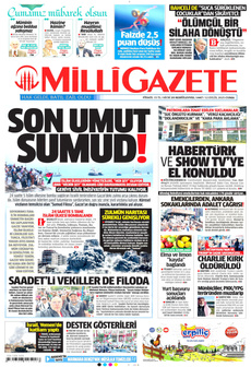 MİLLİ GAZETE 12 Eylül 2025 gazete manşeti