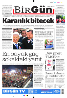 BİRGÜN 12 Eylül 2025 gazete manşeti