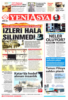 YENİ ASYA 12 Eylül 2025 gazete manşeti