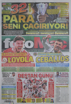 FOTOMAÇ 12 Eylül 2025 gazete manşeti