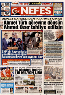 NEFES 13 Eylül 2025 gazete manşeti