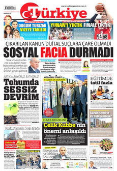 TÜRKİYE GAZETESİ 13 Eylül 2025 gazete manşeti