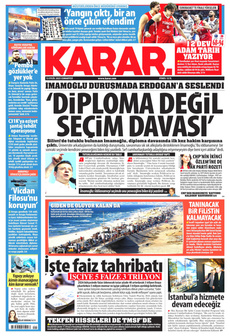 KARAR 13 Eylül 2025 gazete manşeti
