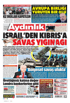 AYDINLIK GAZETESİ 13 Eylül 2025 gazete manşeti