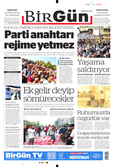 BİRGÜN 13 Eylül 2025 gazete manşeti