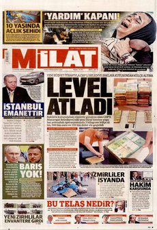 MİLAT 13 Eylül 2025 gazete manşeti