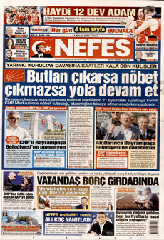 NEFES 14 Eylül 2025 gazete manşeti