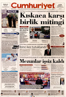 CUMHURİYET 14 Eylül 2025 gazete manşeti