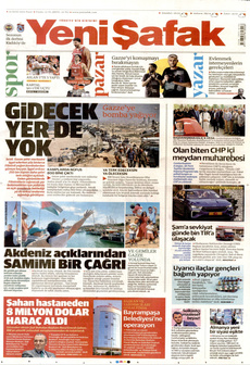 YENİ ŞAFAK 14 Eylül 2025 gazete manşeti