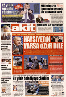 YENİ AKİT 14 Eylül 2025 gazete manşeti