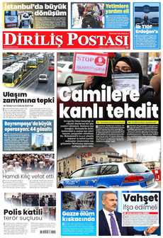 DİRİLİŞ POSTASI 14 Eylül 2025 gazete manşeti