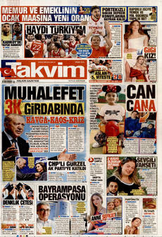 TAKVİM 14 Eylül 2025 gazete manşeti