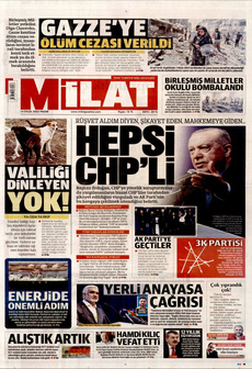 MİLAT 14 Eylül 2025 gazete manşeti
