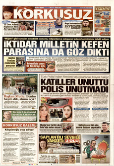 KORKUSUZ 14 Eylül 2025 gazete manşeti
