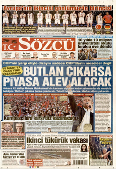 SÖZCÜ 15 Eylül 2025 gazete manşeti