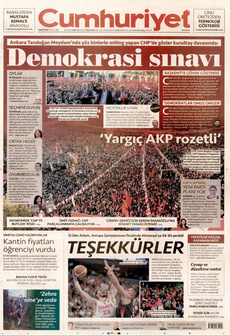 CUMHURİYET 15 Eylül 2025 gazete manşeti