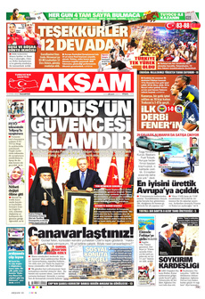 AKŞAM 15 Eylül 2025 gazete manşeti