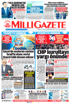 MİLLİ GAZETE 15 Eylül 2025 gazete manşeti