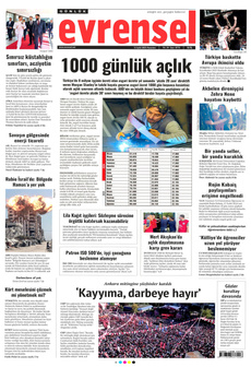 EVRENSEL 15 Eylül 2025 gazete manşeti