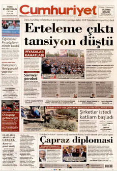 CUMHURİYET 16 Eylül 2025 gazete manşeti