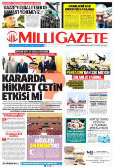 MİLLİ GAZETE 16 Eylül 2025 gazete manşeti
