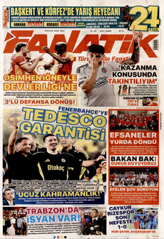 FANATİK 16 Eylül 2025 gazete manşeti