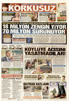 KORKUSUZ 16 Eylül 2025 gazete manşeti