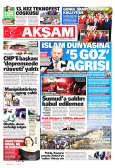 AKŞAM 17 Eylül 2025 gazete manşeti