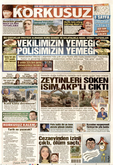 KORKUSUZ 17 Eylül 2025 gazete manşeti