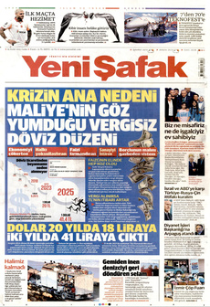 YENİ ŞAFAK 19 Eylül 2025 gazete manşeti