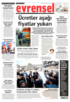 EVRENSEL 19 Eylül 2025 gazete manşeti