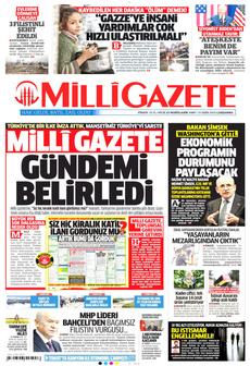 MİLLİ GAZETE 15 Ekim 2025 gazete manşeti
