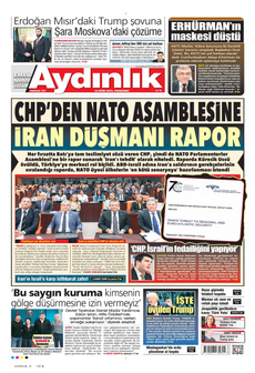 AYDINLIK GAZETESİ 16 Ekim 2025 gazete manşeti