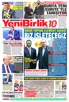 YENİBİRLİK 16 Ekim 2025 gazete manşeti
